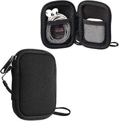 kwmobile Hoofdtelefoonhoes compatibel met in-ear headphones Schokbestendige beschermhoes oorschelpen met ritssluiting en net 6 x 9 cm zwart kwmobile Hoofdtelefoonhoes compatibel met in-ear headphones Schokbestendige beschermhoes oorschelpen met ritssluiting en net 6 x 9 cm zwart