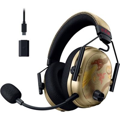 Razer BlackShark V3 Pro CS2 Draadloze e-sport-hoofdtelefoon met ANC-ruisonderdrukking, 50 mm audiodriver, afneembare microfoon, HyperSpeed 2,4 GHz en Bluetooth, PC/Mac, Dragon Lore Razer BlackShark V3 Pro CS2 Draadloze e-sport-hoofdtelefoon met ANC-ruisonderdrukking, 50 mm audiodriver, afneembare microfoon, HyperSpeed 2,4 GHz en Bluetooth, PC/Mac, Dragon Lore