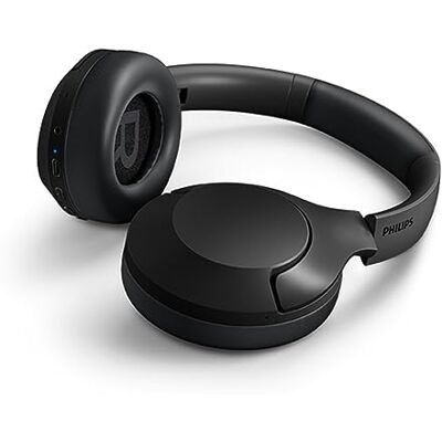 Philips TAH8506BK Over-Ear Wireless Active Noise Cancelling Pro Headphones Offer Bluetooth 2 Device Multipoint Connectivity Slim & Flat Folding Design Deep Bass 60 Hours Playtime Philips TAH8506BK Over-Ear Wireless Active Noise Cancelling Pro Headphones Offer Bluetooth 2 Device Multipoint Connectivity Slim & Flat Folding Design Deep Bass 60 Hours Playtime