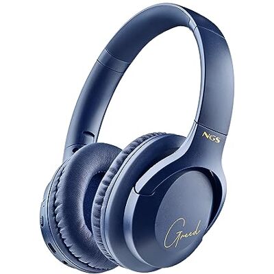 NGS ARTICA GREED BLUE Draadloze on-ear hoofdtelefoon, compatibel met Bluetooth-technologie, licht en opvouwbaar, geïntegreerde microfoon, batterij 40 uur, kleur blauw NGS ARTICA GREED BLUE Draadloze on-ear hoofdtelefoon, compatibel met Bluetooth-technologie, licht en opvouwbaar, geïntegreerde microfoon, batterij 40 uur, kleur blauw