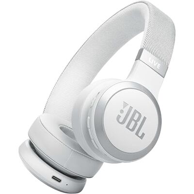 JBL Live 670NC, on-ear hoofdtelefoon, wit Adaptieve ruisonderdrukking, Bluetooth 5.3, Smart Ambient, tot 65 uur batterijduur, multi-bronverbinding JBL Live 670NC, on-ear hoofdtelefoon, wit Adaptieve ruisonderdrukking, Bluetooth 5.3, Smart Ambient, tot 65 uur batterijduur, multi-bronverbinding