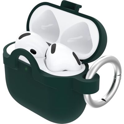 Otterbox Soft Touch-hoes voor AirPods (4e generatie), schokbestendig, valbestendig, ultradun, krasbestendig en krasbestendig voor Apple AirPods, Inclusief karabijnhaak, Groen Otterbox Soft Touch-hoes voor AirPods (4e generatie), schokbestendig, valbestendig, ultradun, krasbestendig en krasbestendig voor Apple AirPods, Inclusief karabijnhaak, Groen