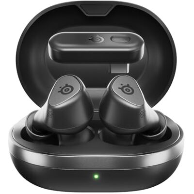SteelSeries Arctis GameBuds voor PS5, draadloze gaming-hoofdtelefoon, 2,4 GHz + BT 5.3, ANC/transparency, 40H batterij, draadloos opladen, PS5, PC, Switch 2, mobiel, zwart (vernieuwd) SteelSeries Arctis GameBuds voor PS5, draadloze gaming-hoofdtelefoon, 2,4 GHz + BT 5.3, ANC/transparency, 40H batterij, draadloos opladen, PS5, PC, Switch 2, mobiel, zwart (vernieuwd)