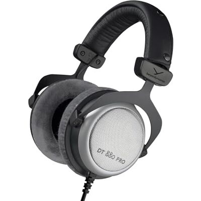 beyerdynamic DT 880 Pro Over-Ear Studiokoptelefoon, Halfronde Constructie, Bekabeld, Zwart/Grijs/Zilver beyerdynamic DT 880 Pro Over-Ear Studiokoptelefoon, Halfronde Constructie, Bekabeld, Zwart/Grijs/Zilver