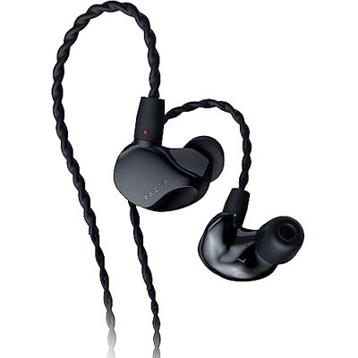 Razer Moray Ergonomische in-ear hoofdtelefoon voor de hele dag streaming (hybride akoestisch design met twee luidsprekers, passieve isolatie van superieure ruis), zwart Razer Moray Ergonomische in-ear hoofdtelefoon voor de hele dag streaming (hybride akoestisch design met twee luidsprekers, passieve isolatie van superieure ruis), zwart