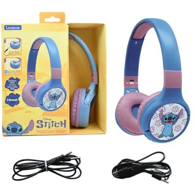Lexibook Disney Stitch Bluetooth en bekabelde 2-in-1 koptelefoon met microfoon en bedieningsknop, opvouwbaar en verstelbaar, oplaadbare batterij met lange levensduur HPBT010D Lexibook Disney Stitch Bluetooth en bekabelde 2-in-1 koptelefoon met microfoon en bedieningsknop, opvouwbaar en verstelbaar, oplaadbare batterij met lange levensduur HPBT010D