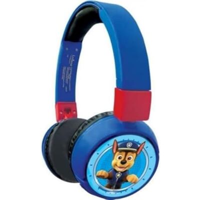 Lexibook Paw Patrol 2-in-1 Bluetooth en bekabelde hoofdtelefoon voor kinderen, stereo, draadloos, bekabeld, beperkt geluid, opvouwbaar, verstelbaar, meisjes/jongens, rood/blauw, HPBT010PA Lexibook Paw Patrol 2-in-1 Bluetooth en bekabelde hoofdtelefoon voor kinderen, stereo, draadloos, bekabeld, beperkt geluid, opvouwbaar, verstelbaar, meisjes/jongens, rood/blauw, HPBT010PA