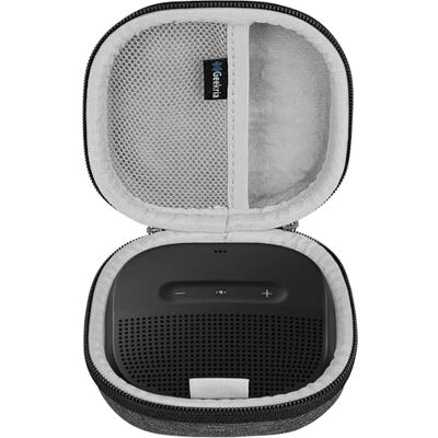 GEEKRIA Shield Hoesje compatibel met kleine draagbare Bluetooth-luidspreker Bose SoundLink Micro, vervangende harde beschermhoes met kabelopslag (grijs) GEEKRIA Shield Hoesje compatibel met kleine draagbare Bluetooth-luidspreker Bose SoundLink Micro, vervangende harde beschermhoes met kabelopslag (grijs)