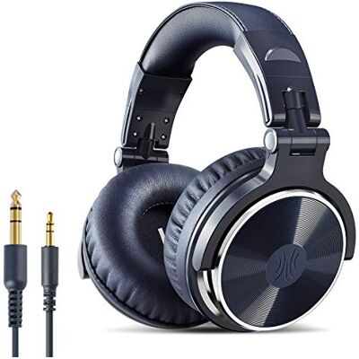 OneOdio Pro-10 bedrade on-ear hoofdtelefoon DJ bas met 50 mm driver, lichte opvouwbare hoofdtelefoon met hoge resolutie en microfoon voor opname, podcast, gitaar, pc, tv (blauw) OneOdio Pro-10 bedrade on-ear hoofdtelefoon DJ bas met 50 mm driver, lichte opvouwbare hoofdtelefoon met hoge resolutie en microfoon voor opname, podcast, gitaar, pc, tv (blauw)
