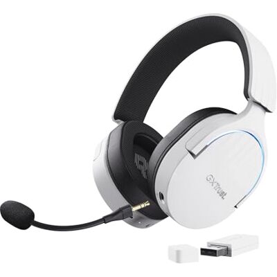 GXTrust Fayzo Gaming-hoofdtelefoon, draadloos, Bluetooth + 2,4 GHz, wit GXTrust Fayzo Gaming-hoofdtelefoon, draadloos, Bluetooth + 2,4 GHz, wit