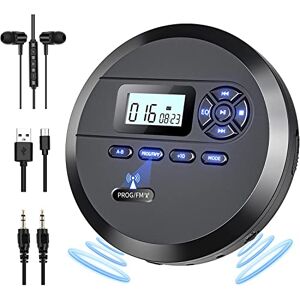 Desobry Draagbare cd-speler met luidsprekers en FM-zender, ingebouwde oplaadbare batterij 2000 mAh, draagbare cd-speler met lcd-display, hoofdtelefoon, AUX-kabel Desobry Draagbare cd-speler met luidsprekers en FM-zender, ingebouwde oplaadbare batterij 2000 mAh, draagbare cd-speler met lcd-display, hoofdtelefoon, AUX-kabel