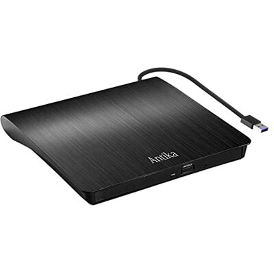 Antika Externe cd-dvd-speler, USB 3.0, draagbare brander en cd-rw/dvd-rw-speler, draagbaar, compatibel met computers Windows XP/7/8/10 Mac, MacBook Air/Pro Antika Externe cd-dvd-speler, USB 3.0, draagbare brander en cd-rw/dvd-rw-speler, draagbaar, compatibel met computers Windows XP/7/8/10 Mac, MacBook Air/Pro