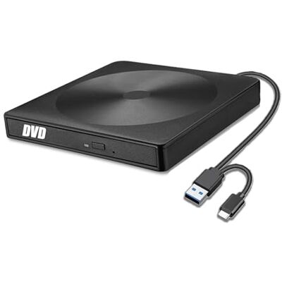 GERUI Externe dvd-speler, CD DVD USB 3.0 Type C Schrijver DVD/CD +/-RW CD-speler voor desktop laptop met Mac/OS//Linux/Win11/Win10/Win8/XP GERUI Externe dvd-speler, CD DVD USB 3.0 Type C Schrijver DVD/CD +/-RW CD-speler voor desktop laptop met Mac/OS//Linux/Win11/Win10/Win8/XP