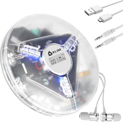KLIM Discman Draagbare cd-speler – geïntegreerde batterij – CD-R CD-RW MP3 – auto KLIM Discman Draagbare cd-speler – geïntegreerde batterij – CD-R CD-RW MP3 – auto