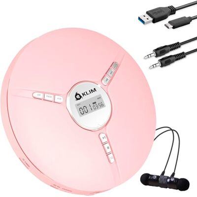 KLIM Discman Draagbare cd-speler – geïntegreerde batterij – CD-R CD-RW MP3 – auto KLIM Discman Draagbare cd-speler – geïntegreerde batterij – CD-R CD-RW MP3 – auto