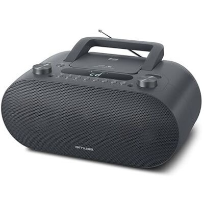 MUSE M-35 BT Bluetooth cd-speler, FM-radio, MP3-speler, USB, net- en batterijvoeding, zwart MUSE M-35 BT Bluetooth cd-speler, FM-radio, MP3-speler, USB, net- en batterijvoeding, zwart