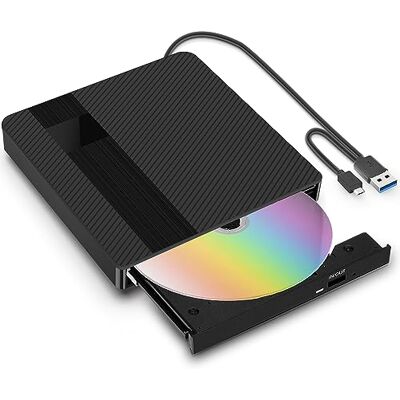 BNEHHOV Externe CD/DVD-speler met USB 3.0 Type-C Externe DVD-brander CD/DVD +/-RW Draagbare speler voor laptop, desktop en Mac OS, voor MacBook, voor Windows 11/10/8/7/XP Linux OS BNEHHOV Externe CD/DVD-speler met USB 3.0 Type-C Externe DVD-brander CD/DVD +/-RW Draagbare speler voor laptop, desktop en Mac OS, voor MacBook, voor Windows 11/10/8/7/XP Linux OS