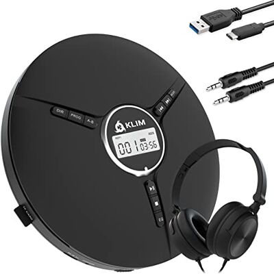 KLIM Discman Draagbare cd-speler met hoofdtelefoon, geïntegreerde batterij, CD-RW MP3 KLIM Discman Draagbare cd-speler met hoofdtelefoon, geïntegreerde batterij, CD-RW MP3