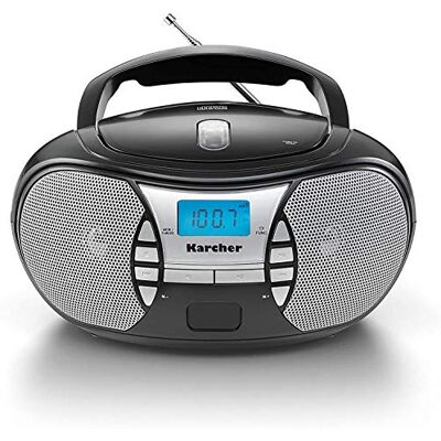 Karcher Rr 5025-B, Draagbare CD-Radio (Cd-Player, Fm-Radio, Oplader En Netvoeding, Aux-In), Zwart Karcher Rr 5025-B, Draagbare CD-Radio (Cd-Player, Fm-Radio, Oplader En Netvoeding, Aux-In), Zwart