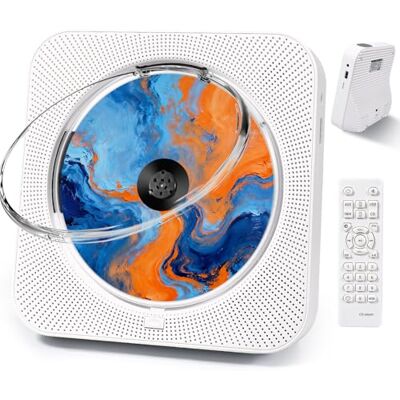 Liphier CD-speler met Bluetooth 5.1 en stofdicht deksel (wit) Liphier CD-speler met Bluetooth 5.1 en stofdicht deksel (wit)
