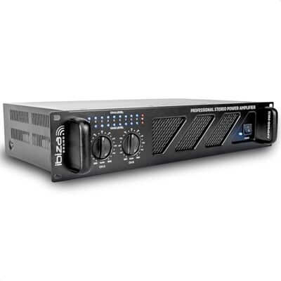 Ibiza AMP600-MKII Professionele PA-versterker 2x480W met RCA/Jack ingangen en Speakon/Born uitgangen 19" rek Zwart Ibiza AMP600-MKII Professionele PA-versterker 2x480W met RCA/Jack ingangen en Speakon/Born uitgangen 19" rek Zwart