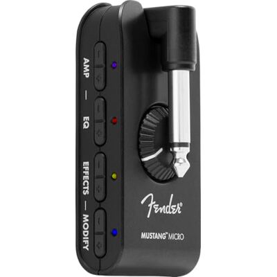 Fender Mustang Micro Hoofdtelefoon Gitaarversterker Bluetooth, USB 12 versterkermodellen, 12 effecten, draagbare oefenversterker, hoofdtelefoonversterker met plug-in, Bluetooth-audio Fender Mustang Micro Hoofdtelefoon Gitaarversterker Bluetooth, USB 12 versterkermodellen, 12 effecten, draagbare oefenversterker, hoofdtelefoonversterker met plug-in, Bluetooth-audio