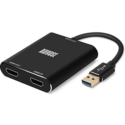 August VGB500 HDMI opname kaart audio video gaming USB 3.0 Full HD 1080p 60fps, plug & play, opname en stream op Twitch voor PS5 PS4 XBOX en Switch op pc, Mac Linux August VGB500 HDMI opname kaart audio video gaming USB 3.0 Full HD 1080p 60fps, plug & play, opname en stream op Twitch voor PS5 PS4 XBOX en Switch op pc, Mac Linux