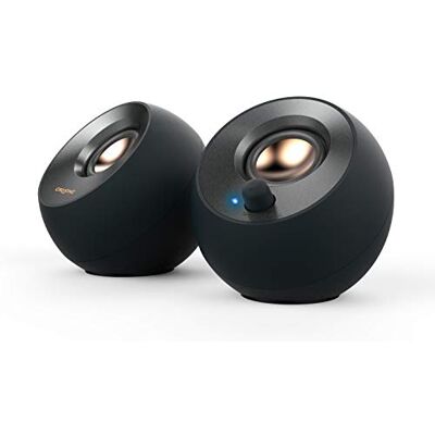 Creative Pebble V2 Minimalistische 2.0-luidsprekers met USB-C-voeding, AUX-ingang van 3,5 mm, voeding voor maximaal 8W RMS voor computers en laptops, inclusief type A-adapter en lange kabel (zwart) Creative Pebble V2 Minimalistische 2.0-luidsprekers met USB-C-voeding, AUX-ingang van 3,5 mm, voeding voor maximaal 8W RMS voor computers en laptops, inclusief type A-adapter en lange kabel (zwart)