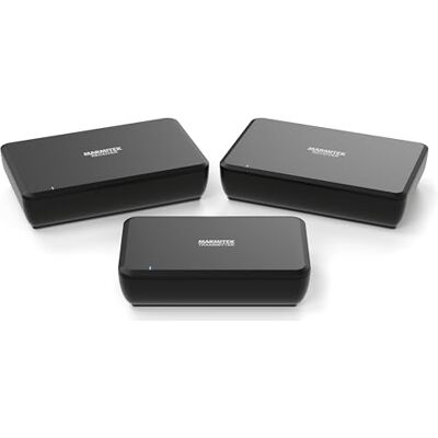 Marmitek Speaker Anywhere 750 Draadloze audiozender voor luidsprekers, draadloze verbinding, 2 HiFi-luidsprekers, 1 zender/2 ontvangers (50 watt RMS) Marmitek Speaker Anywhere 750 Draadloze audiozender voor luidsprekers, draadloze verbinding, 2 HiFi-luidsprekers, 1 zender/2 ontvangers (50 watt RMS)