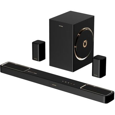 ULTIMEA 5.1.2-Soundbar met Dolby Atmos, surroundsysteem voor tv met 2 surroundluidsprekers, bediening via app, soundbar voor tv's met subwoofer, voor thuis ULTIMEA 5.1.2-Soundbar met Dolby Atmos, surroundsysteem voor tv met 2 surroundluidsprekers, bediening via app, soundbar voor tv's met subwoofer, voor thuis