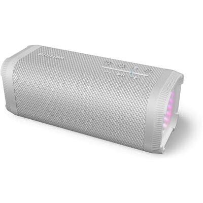 Philips TAS2000W draadloze bluetooth-luidspreker met ledverlichting, 20 W Bass+, Auracast, 20 uur speeltijd, IPX5 waterdicht, USB-weergave, microfoon, app-bediening, wit Philips TAS2000W draadloze bluetooth-luidspreker met ledverlichting, 20 W Bass+, Auracast, 20 uur speeltijd, IPX5 waterdicht, USB-weergave, microfoon, app-bediening, wit
