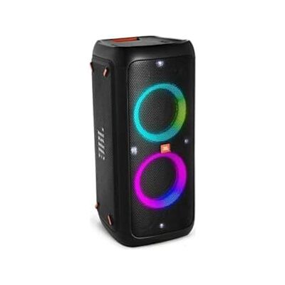 JBL PartyBox 310 Draadloze Bluetooth-luidspreker met geïntegreerde dynamische verlichting, karaoke-modus, krachtige bas en ondersteuning voor app, zwart JBL PartyBox 310 Draadloze Bluetooth-luidspreker met geïntegreerde dynamische verlichting, karaoke-modus, krachtige bas en ondersteuning voor app, zwart