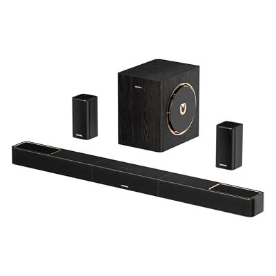 ULTIMEA Skywave X40 5.1.2ch draadloze tv-soundbar met Dolby Atmos, 530 W surround audiosysteem met draadloze subwoofer, GaN-versterker, 4K HDR-overdracht, HDMI eARC, BT 5.4 ULTIMEA Skywave X40 5.1.2ch draadloze tv-soundbar met Dolby Atmos, 530 W surround audiosysteem met draadloze subwoofer, GaN-versterker, 4K HDR-overdracht, HDMI eARC, BT 5.4