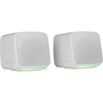 Mars Gaming MARSGAMING MS-Pro, compacte luidsprekers, 10 W, dynamische RGB-Flow-verlichting, pc-luidspreker met besturingsbehuizing en 3,5 mm jack-ingang, gaming-luidsprekers, compatibel met PC/Mac/smartphone/tablet, wit Mars Gaming MARSGAMING MS-Pro, compacte luidsprekers, 10 W, dynamische RGB-Flow-verlichting, pc-luidspreker met besturingsbehuizing en 3,5 mm jack-ingang, gaming-luidsprekers, compatibel met PC/Mac/smartphone/tablet, wit
