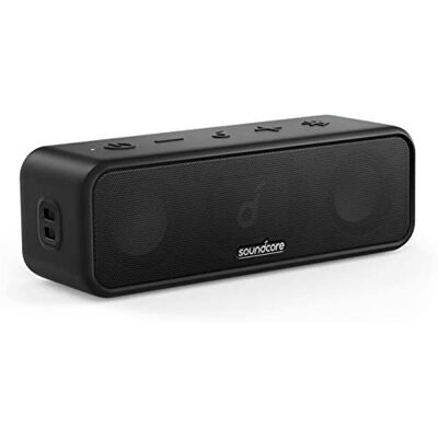 soundcore 3-Bluetooth-speaker met stereogeluid, membraandrivers van puur titanium, PartyCast-technologie, BassUp, 24u speeltijd, IPX7-waterdicht, app voor aangepaste EQ's, thuis, buiten, strand, park soundcore 3-Bluetooth-speaker met stereogeluid, membraandrivers van puur titanium, PartyCast-technologie, BassUp, 24u speeltijd, IPX7-waterdicht, app voor aangepaste EQ's, thuis, buiten, strand, park