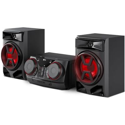 LG CK43N XBOOM Micro-systeem, 300 W geluidssysteem, Bluetooth, USB, AUX-ingang, tv-synchronisatie, feestbediening, equalizer, mp3-speler, krachtige audio voor thuis en feestjes, zwart LG CK43N XBOOM Micro-systeem, 300 W geluidssysteem, Bluetooth, USB, AUX-ingang, tv-synchronisatie, feestbediening, equalizer, mp3-speler, krachtige audio voor thuis en feestjes, zwart