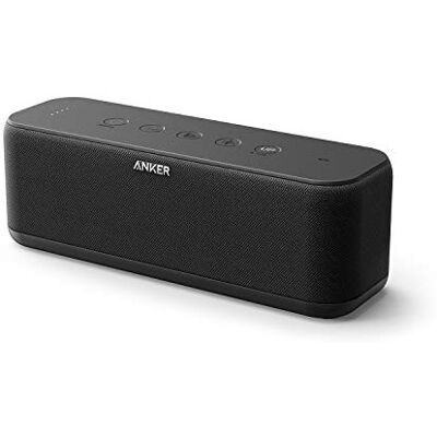 Anker SoundCore Boost Bluetooth luidspreker, 20 W bluetooth-luidspreker met bassuptechnologie, IPX5 waterbestendig, 12 uur speelduur en 20 m bereik, dubbele drivers voor uitstekende geluid en bas Anker SoundCore Boost Bluetooth luidspreker, 20 W bluetooth-luidspreker met bassuptechnologie, IPX5 waterbestendig, 12 uur speelduur en 20 m bereik, dubbele drivers voor uitstekende geluid en bas