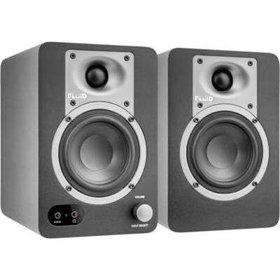 Fluid Audio C35BT Studio Monitor, paar actieve luidsprekers (studioluidsprekers met neutrale geluidsbalans, monitorluidsprekers met 3,5 inch driver en BT-connectiviteit) Fluid Audio C35BT Studio Monitor, paar actieve luidsprekers (studioluidsprekers met neutrale geluidsbalans, monitorluidsprekers met 3,5 inch driver en BT-connectiviteit)