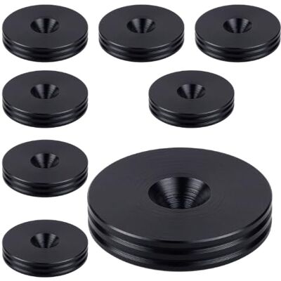 PrecisionGeek 8 stuks luidsprekerpaalkussens Ø 20 mm, fijne vorm, geoxideerd staal, trillingsdempers voor hifi-luidsprekers, subwoofers, kasten, poten en soundbars PrecisionGeek 8 stuks luidsprekerpaalkussens Ø 20 mm, fijne vorm, geoxideerd staal, trillingsdempers voor hifi-luidsprekers, subwoofers, kasten, poten en soundbars