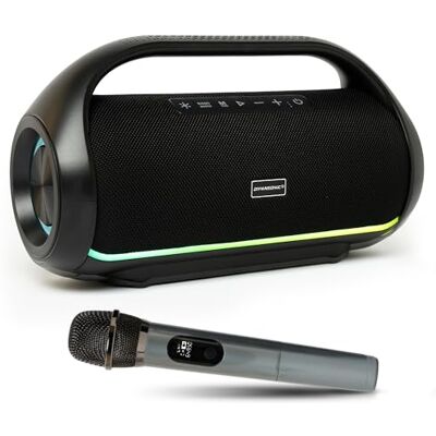 DYNASONIC S90 Draagbare Bluetooth Speaker IPX5 Waterproof. Draadloze buitenluidspreker. Draadloze stereo. Krachtige geluidsspeler met ingebouwde ledlampjes. Micro-SD, USB. DYNASONIC S90 Draagbare Bluetooth Speaker IPX5 Waterproof. Draadloze buitenluidspreker. Draadloze stereo. Krachtige geluidsspeler met ingebouwde ledlampjes. Micro-SD, USB.