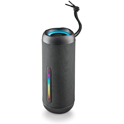 NGS Furia 2 Roller Black – draagbare bluetooth-luidspreker 5.3, 30 W, IPX7 waterdicht, RGB-verlichting, True Wireless TWS, USB, 9 uur batterij, zwart NGS Furia 2 Roller Black – draagbare bluetooth-luidspreker 5.3, 30 W, IPX7 waterdicht, RGB-verlichting, True Wireless TWS, USB, 9 uur batterij, zwart