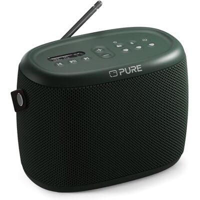 Pure Woodland Outdoor luidspreker met Bluetooth en DAB+/FM-radio (IP67 waterdicht, robuust, draagbaar, 14 uur accu, perfect voor tuin en camping), groen Pure Woodland Outdoor luidspreker met Bluetooth en DAB+/FM-radio (IP67 waterdicht, robuust, draagbaar, 14 uur accu, perfect voor tuin en camping), groen