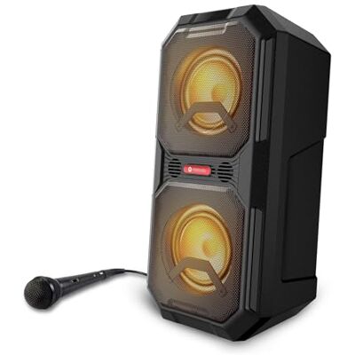 Motorola ROKR 820-80W Draadloze Bluetooth-luidspreker met LED-verlichting, True Wireless Technology, karaoke-microfoon, tot 20 uur looptijd, meerdere AUX/USB/MIC-ingangen Motorola ROKR 820-80W Draadloze Bluetooth-luidspreker met LED-verlichting, True Wireless Technology, karaoke-microfoon, tot 20 uur looptijd, meerdere AUX/USB/MIC-ingangen