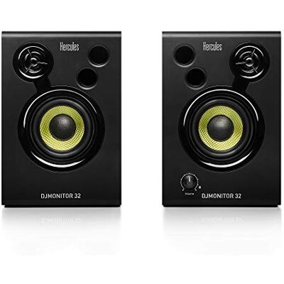 Hercules DJMonitor 32 actieve luidspreker, 2 x 15 watt RMS, zwart Hercules DJMonitor 32 actieve luidspreker, 2 x 15 watt RMS, zwart