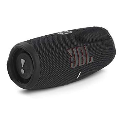 JBL Opladen met 5 zwarte Bluetooth-luidsprekers, draagbare waterdichte boombox met geïntegreerde powerbank en stereogeluid, een acculading voor maximaal 20 uur draadloze muziek JBL Opladen met 5 zwarte Bluetooth-luidsprekers, draagbare waterdichte boombox met geïntegreerde powerbank en stereogeluid, een acculading voor maximaal 20 uur draadloze muziek