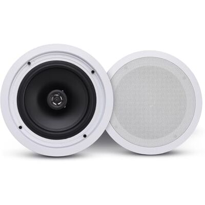 Pyle 8 inch Bluetooth Flush Mount In-Wall In-Ceiling 2-Way Universeel Home Speaker System Spring Loaded Quick Connections Polyproen Cone Polymeer Tweeter Stereo Sound 250 W PDICBT852RD (Pair) Pyle 8 inch Bluetooth Flush Mount In-Wall In-Ceiling 2-Way Universeel Home Speaker System Spring Loaded Quick Connections Polyproen Cone Polymeer Tweeter Stereo Sound 250 W PDICBT852RD (Pair)