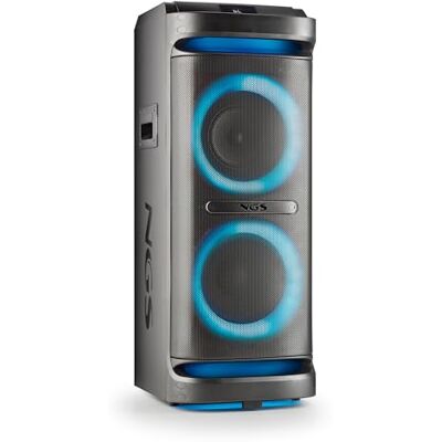 NGS Wild Space 2 – draagbare bluetooth-luidspreker van Fiesta, subwoofer + dubbele tweeter, TWS, Micro SD/USB/AUX, stuurwielen en handgreep, zwart NGS Wild Space 2 – draagbare bluetooth-luidspreker van Fiesta, subwoofer + dubbele tweeter, TWS, Micro SD/USB/AUX, stuurwielen en handgreep, zwart