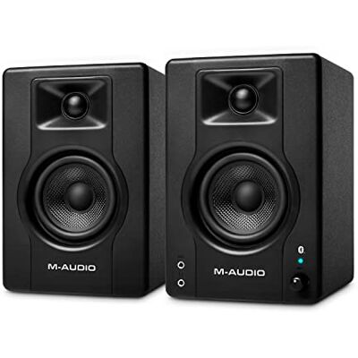 M-Audio BX3 PAIR BT- 3,5” 120W Bluetooth Studiomonitoren PC Luidsprekers voor muziekproductie, gaming, podcasting en meer,Zwart M-Audio BX3 PAIR BT- 3,5” 120W Bluetooth Studiomonitoren PC Luidsprekers voor muziekproductie, gaming, podcasting en meer,Zwart