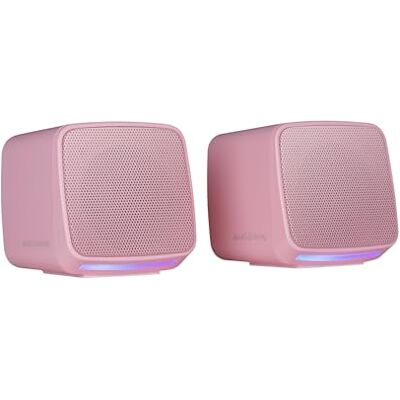 Mars Gaming MARSGAMING MS-PRO Compacte luidspreker 10 W met dynamische RGB-verlichting voor pc met besturingsbox en 3,5 mm jack-ingang, compatibel met pc/Mac/smartphone/tablet, roze Mars Gaming MARSGAMING MS-PRO Compacte luidspreker 10 W met dynamische RGB-verlichting voor pc met besturingsbox en 3,5 mm jack-ingang, compatibel met pc/Mac/smartphone/tablet, roze