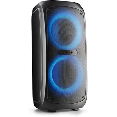 NGS Wild Temper Draagbare Bluetooth-luidspreker 5.3 voor feestjes, 200 W, TWS, RGB LED, dubbele karaoke-microfooningang, USB/AUX, 4400 mAh batterij NGS Wild Temper Draagbare Bluetooth-luidspreker 5.3 voor feestjes, 200 W, TWS, RGB LED, dubbele karaoke-microfooningang, USB/AUX, 4400 mAh batterij